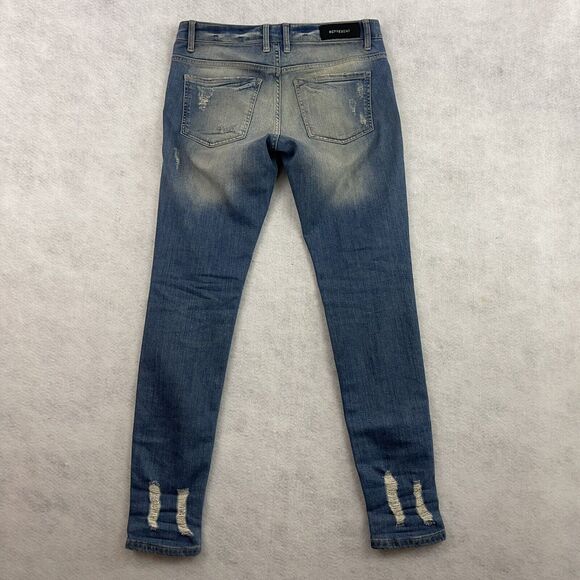 Represent Jeans Womens Size 10 Blue Destroyed Medium Wash Denim 30x32 - Picture 4 of 10